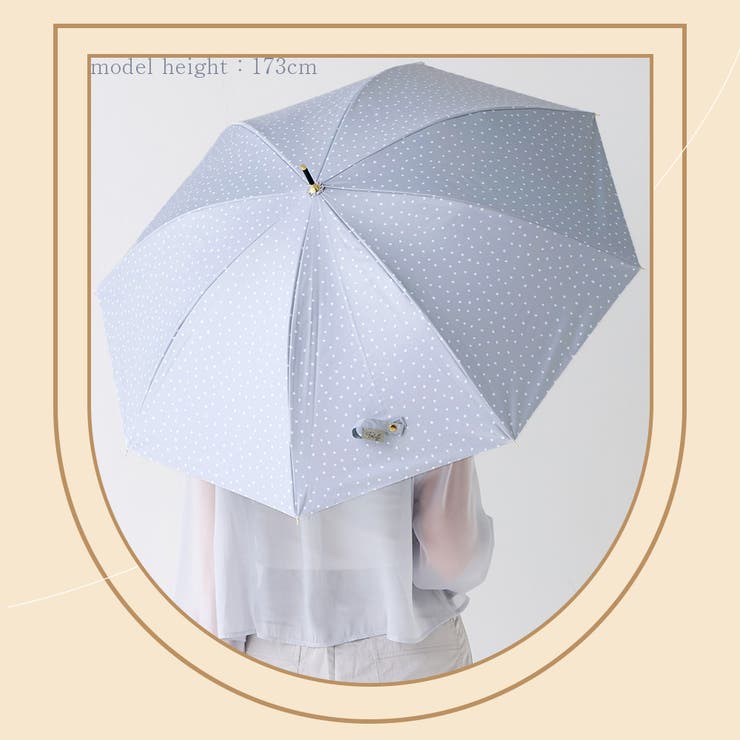 ドット柄 手開きショート傘 | macocca | 詳細画像11 