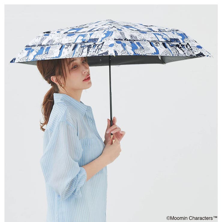 【ムーミンコラボ】晴雨兼用傘 ブラックコーティング 折りたたみ傘 | macocca | 詳細画像2 