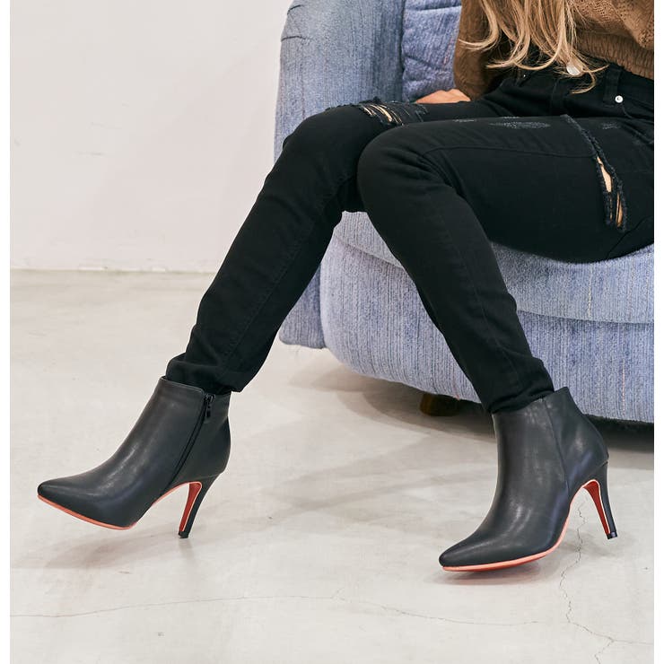 Mafmof(マフモフ) レッドソールポインテッドトゥヒール ブーツ | Mafmof | 詳細画像7 