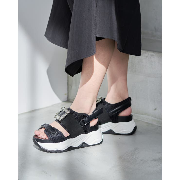 Mafmof(マフモフ)ボリュームソールビジュースポーツサンダル 533scc | Mafmof | 詳細画像5 