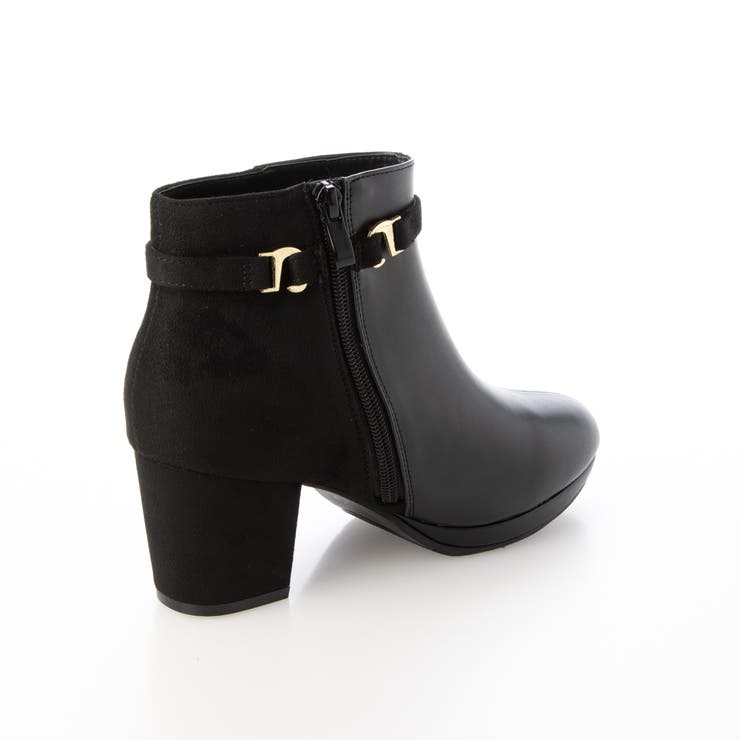 Realta(レアルタ)ビジューチャーム付き厚底フラワーカットショートブーツ | Mafmof | 詳細画像19 