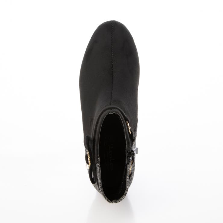 Realta(レアルタ)ビジューチャーム付き厚底フラワーカットショートブーツ | Mafmof | 詳細画像24 