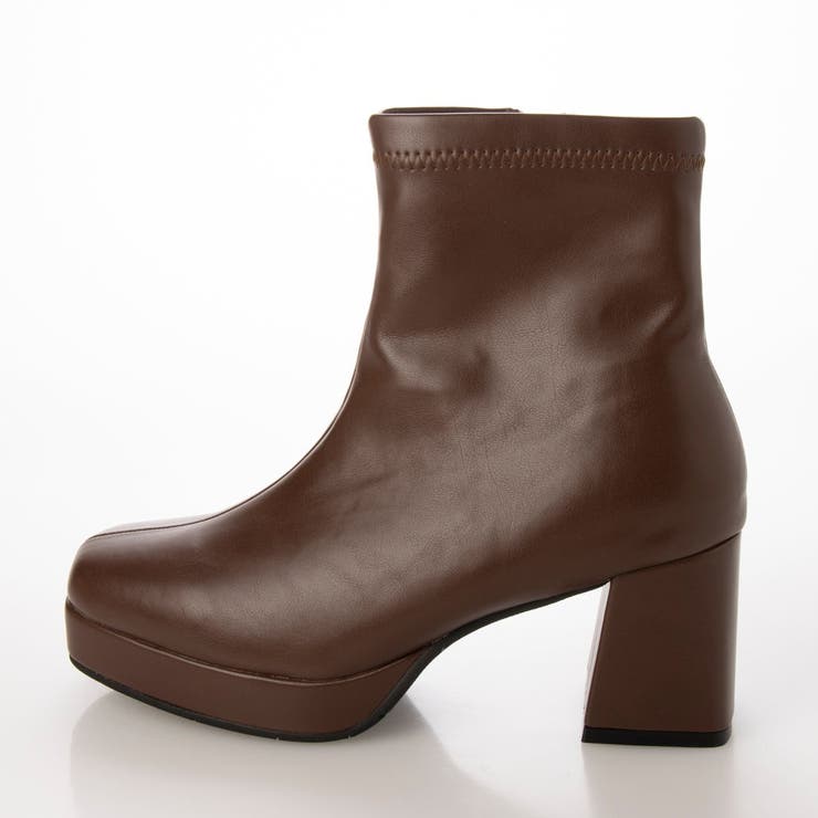 Realta(レアルタ)スクエアートゥ厚底ストレッチアッパーショートブーツ | Mafmof | 詳細画像13 