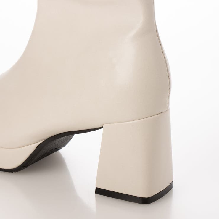 Realta(レアルタ)スクエアートゥ厚底ストレッチアッパーショートブーツ | Mafmof | 詳細画像23 