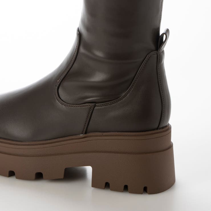 Mafmof(マフモフ)厚底トラックソールロングブーツ | Mafmof | 詳細画像17 