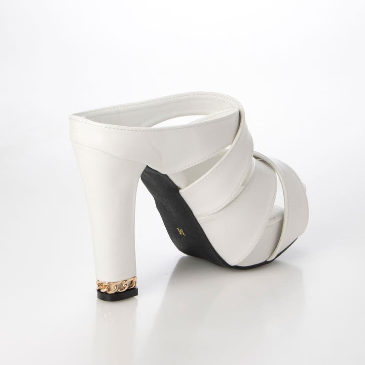 Mafmof(マフモフ)ダブルクロスチェーン飾り付きハイヒールサンダル | Mafmof | 詳細画像14 