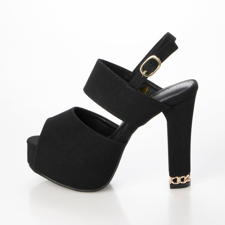 Mafmof(マフモフ)ダブルベルトチェーン飾り付きハイヒールサンダル | Mafmof | 詳細画像4 