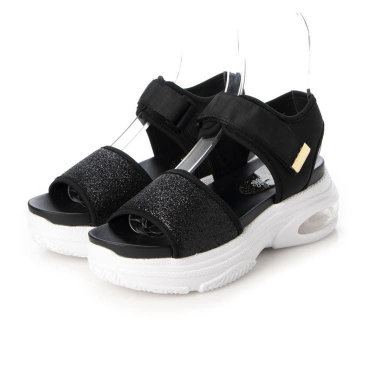 ブラック・ホワイトソール | Realta(レアルタ)クッショニングソール厚底エアー底スポーツサンダル | Mafmof