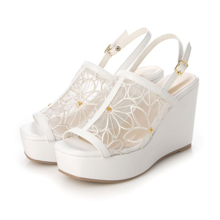 Realta(レアルタ)シースルーフラワーウエッジサンダル | Mafmof | 詳細画像4 