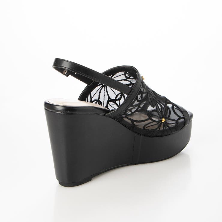 Realta(レアルタ)シースルーフラワーウエッジサンダル | Mafmof | 詳細画像19 