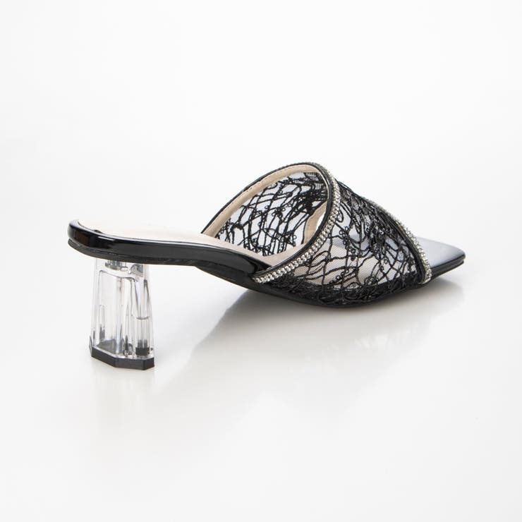 Realta(レアルタ)シースルーラメレースクリアヒールサンダル | Mafmof | 詳細画像17 