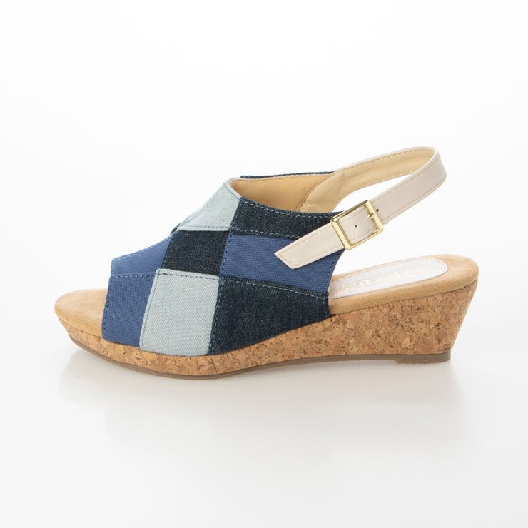 Mafmof(マフモフ)らくふわやわらかソールパッチワークウェッジサンダル | Mafmof | 詳細画像7 