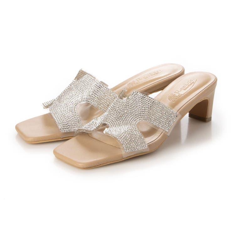 Realta(レアルタ)スクエアトゥキラキラビジューミュールサンダル | Mafmof | 詳細画像4 