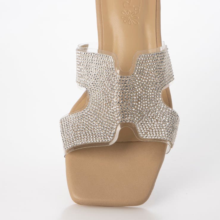 Realta(レアルタ)スクエアトゥキラキラビジューミュールサンダル | Mafmof | 詳細画像10 