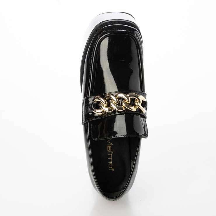 Mafmof(マフモフ)10cmヒールチェーン付き厚底ローファーパンプス | Mafmof | 詳細画像12 