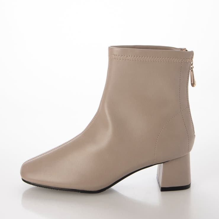 Realta(レアルタ)5cmヒールスクエアトゥストレッチショートブーツ | Mafmof | 詳細画像4 