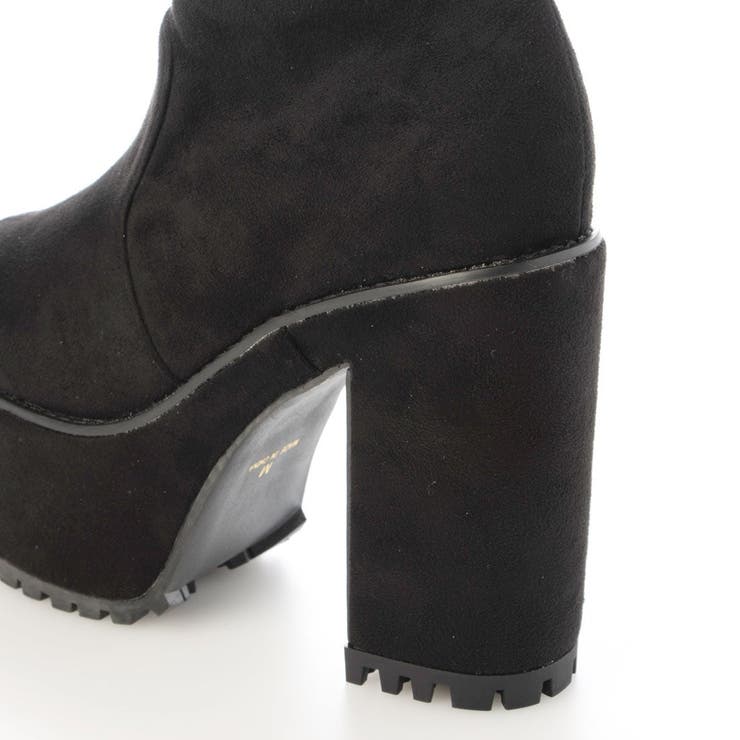 Mafmof(マフモフ)13cmヒールボリュームヒールストレッチショートブーツ | Mafmof | 詳細画像19 