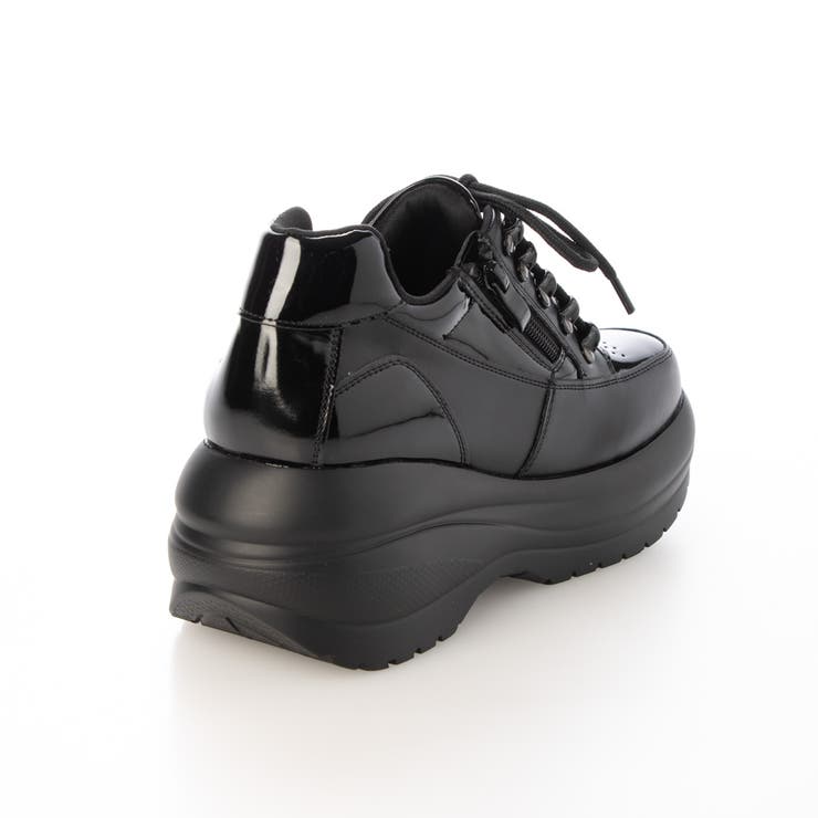 Mafmof マフモフ　８cm厚底プラットフォーム ブーツ　黒　Ｌ　新品 マフモフ Mafmof Mafmof(マフモフ)8cm厚底プラットフォーム