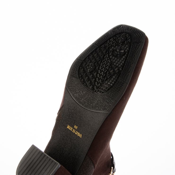 Realta(レアルタ)6cmプレートヒール２WAYビット異素材MIXショートブ… | Mafmof | 詳細画像24 