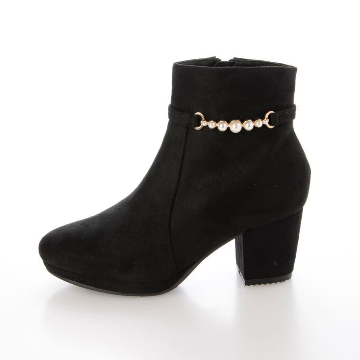 Realta(レアルタ)6.5cmヒール2WAYパールショートブーツ | Mafmof | 詳細画像8 