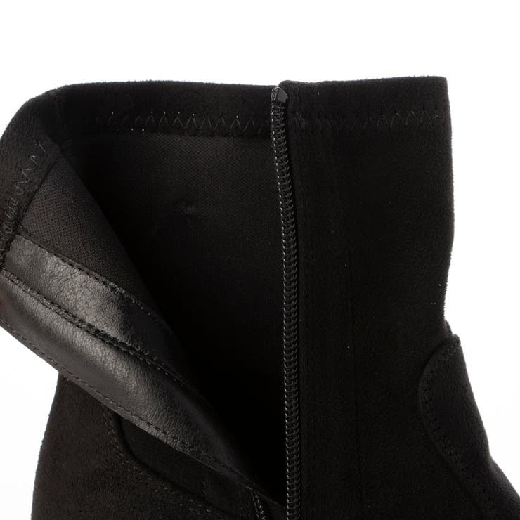 Mafmof(マフモフ)10.5cm厚底バルキーヒールストレッチショートブーツ | Mafmof | 詳細画像12 