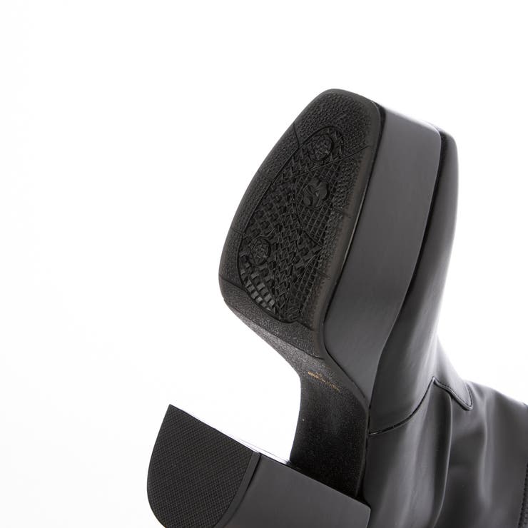 Mafmof(マフモフ)12cmチャンキーヒールストレッチショートブーツ | Mafmof | 詳細画像16 