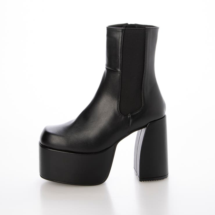 Mafmof(マフモフ)11 5cmバルキーヒールプランプサイドゴアショートブー… | Mafmof | 詳細画像8 