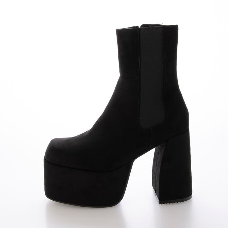 Mafmof(マフモフ)11 5cmバルキーヒールプランプサイドゴアショートブー… | Mafmof | 詳細画像9 