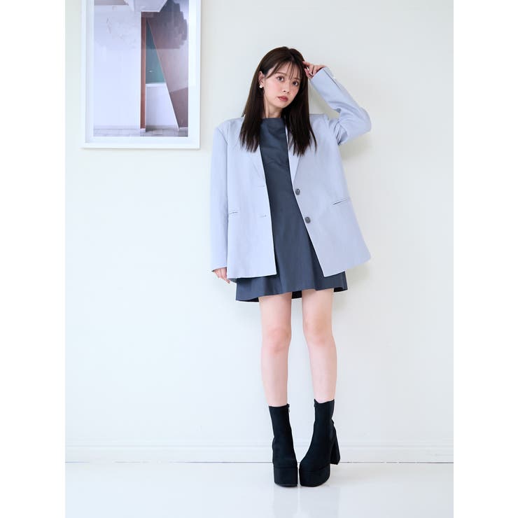 Mafmof(マフモフ)11 5cmバルキーヒールプランプサイドゴアショートブー… | Mafmof | 詳細画像5 