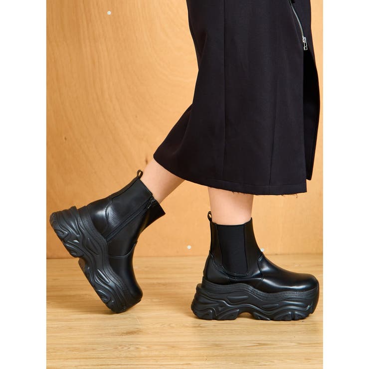 Mafmof10cmメガ厚底クラッシュソールサイドゴアショートブーツ | Mafmof | 詳細画像4 