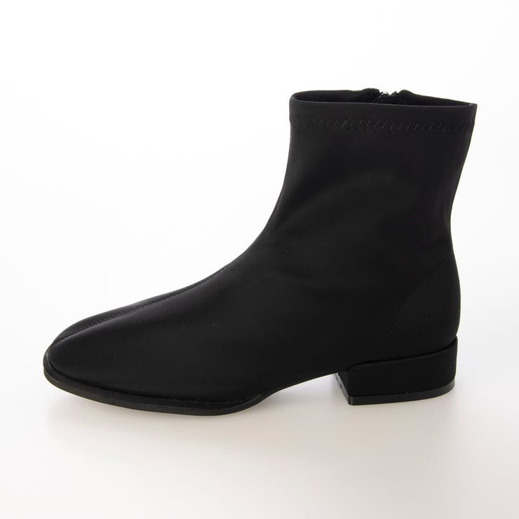 Realta3cmヒールネオプレーンストレッチローヒールショートブーツ | Mafmof | 詳細画像2 