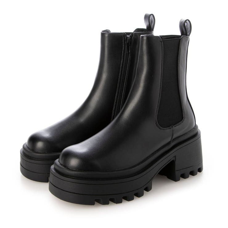 Mafmof(マフモフ)8cm厚底トラックソールサイドゴアショートブーツ | Mafmof | 詳細画像3 