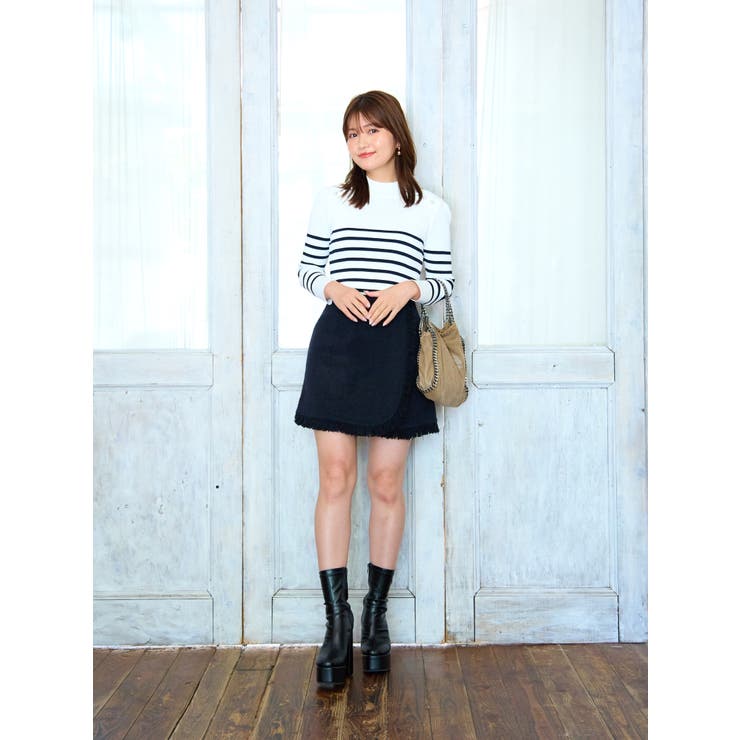 Mafmof(マフモフ)13cmチャンキーヒールストレッチショートブーツ | Mafmof | 詳細画像5 