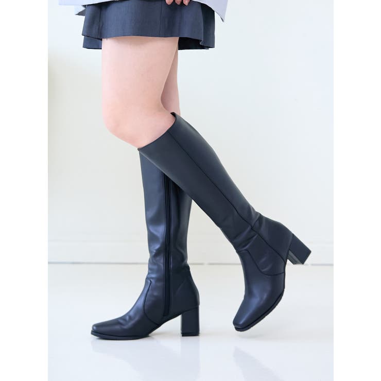 Realta(レアルタ)6cmヒールソフトレザーロングブーツ | Mafmof | 詳細画像2 