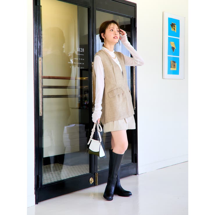 Realta(レアルタ)3.5cmヒールスクエアトゥワイドロングブーツ | Mafmof | 詳細画像9 