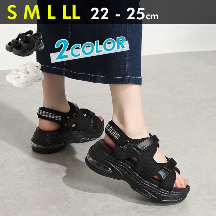 Realta(レアルタ)クッショニングソール厚底エアー底スポーツサンダル | Mafmof | 詳細画像1 