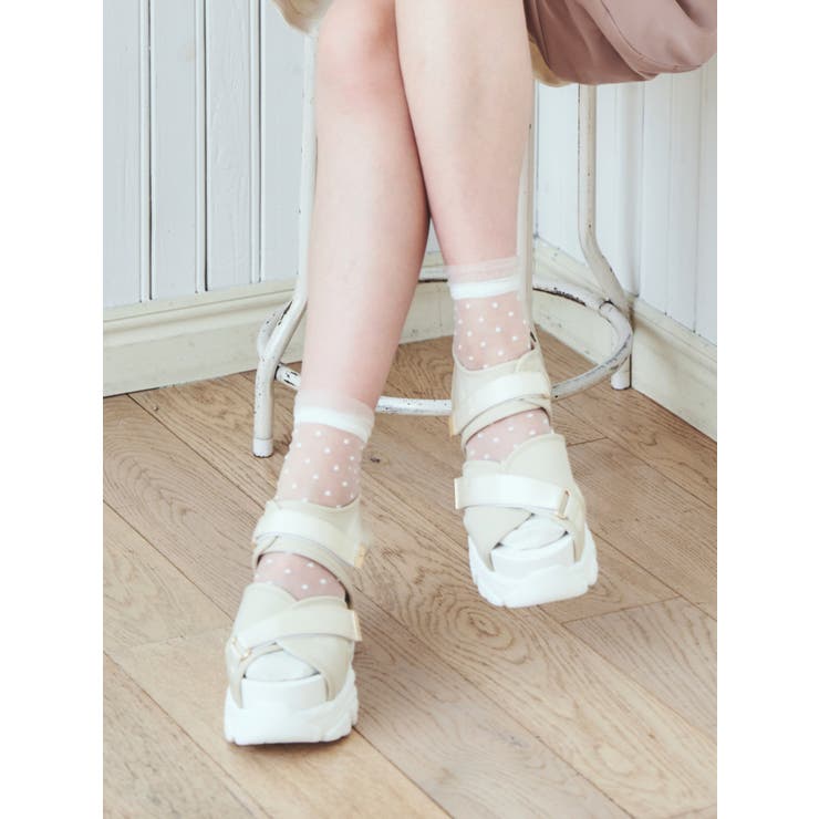 Mafmof(マフモフ)10 5cm厚底ボリュームソールベルクロダッドスポーツサ… | Mafmof | 詳細画像10 