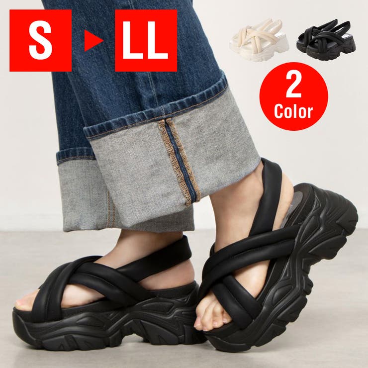 Mafmof(マフモフ)8cm厚底ボリュームソールクロスベルトパデットスポーツサ… | Mafmof | 詳細画像1 