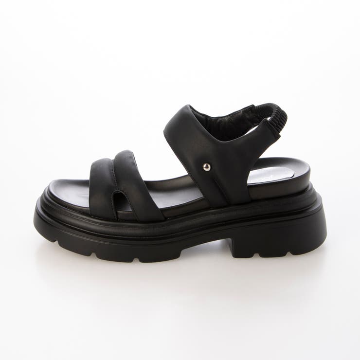 Mafmof(マフモフ)7cm厚底ソールダブルベルトパデットサンダル | Mafmof | 詳細画像4 