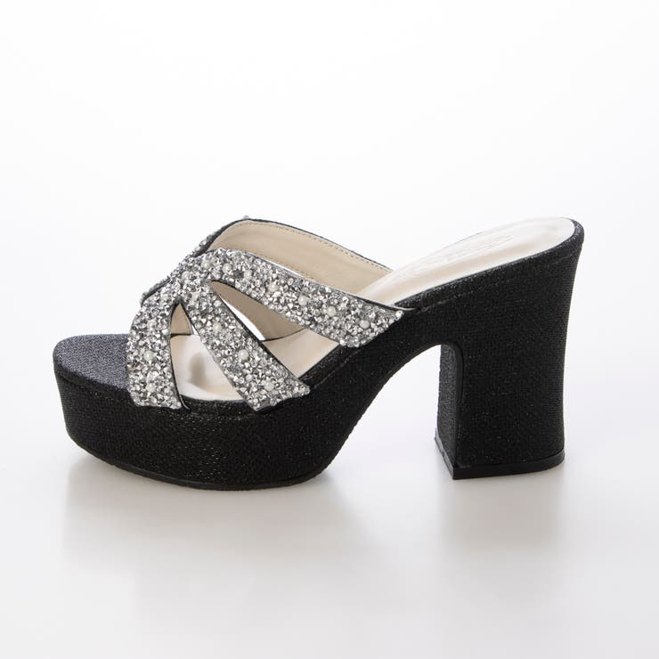 Realta(レアルタ)9.5cmヒールパール×ラメサンダル | Mafmof | 詳細画像2 