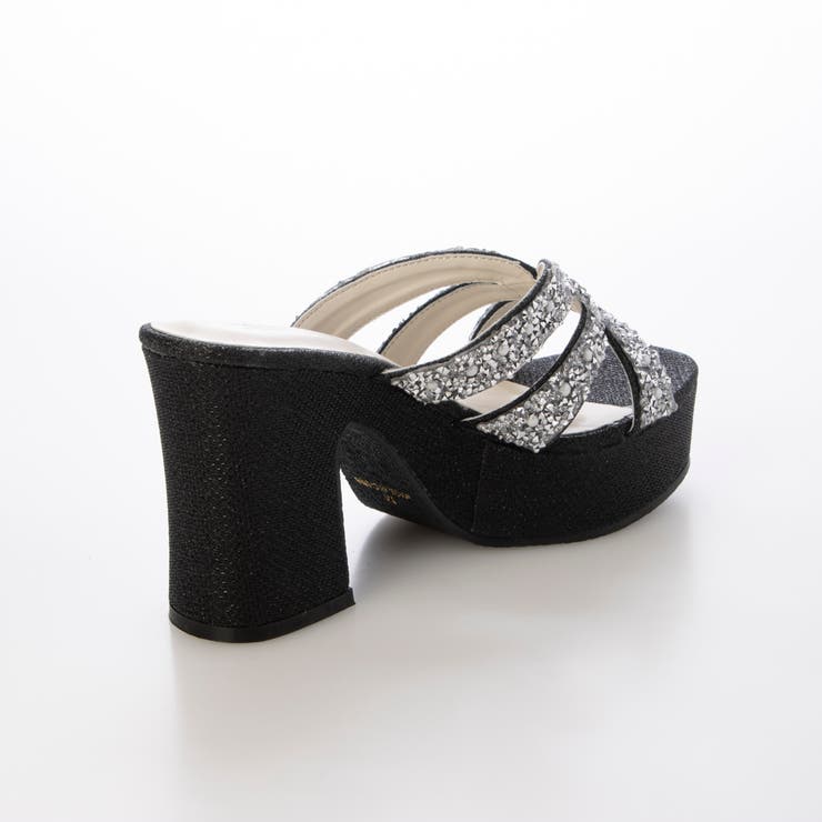 Realta(レアルタ)9.5cmヒールパール×ラメサンダル | Mafmof | 詳細画像4 