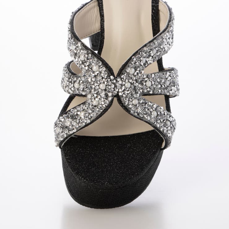 Realta(レアルタ)9.5cmヒールパール×ラメサンダル | Mafmof | 詳細画像10 