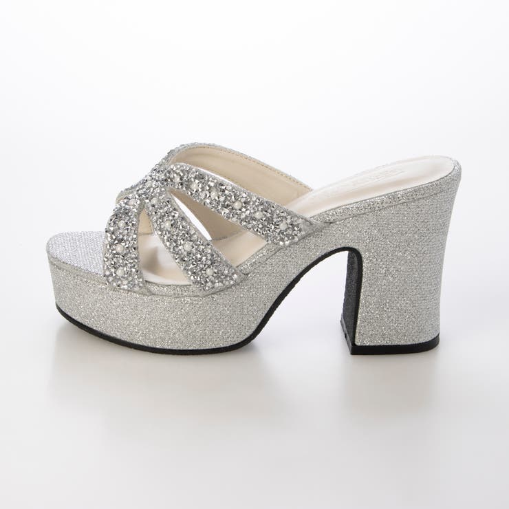 Realta(レアルタ)9.5cmヒールパール×ラメサンダル | Mafmof | 詳細画像3 