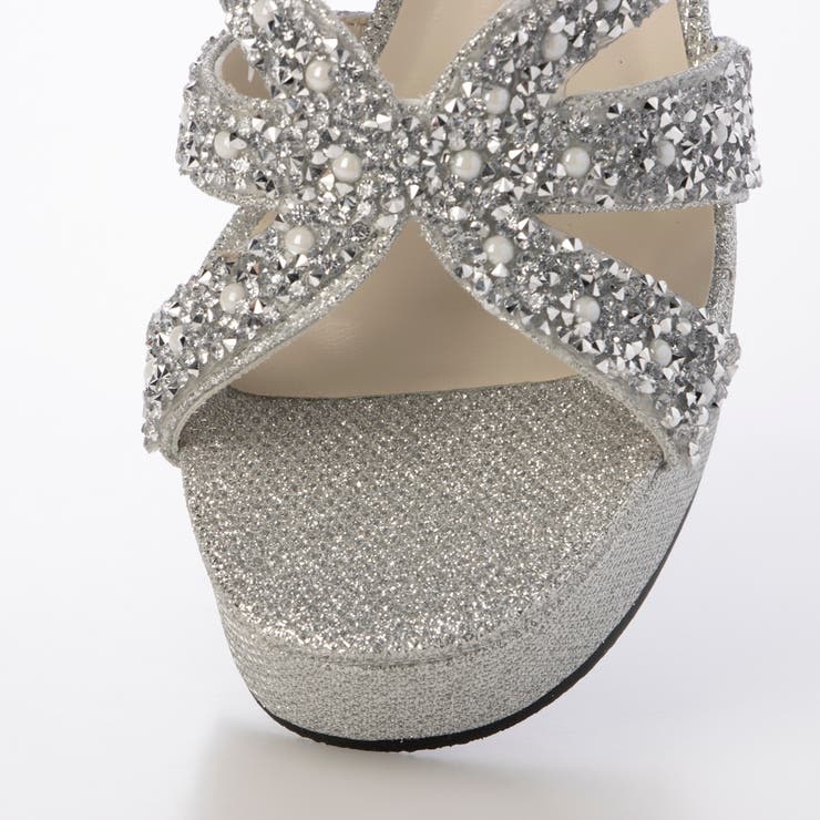 Realta(レアルタ)9.5cmヒールパール×ラメサンダル | Mafmof | 詳細画像11 