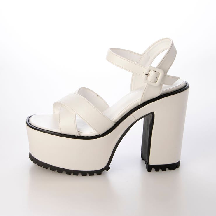 Mafmof(マフモフ)13cmヒール厚底ユニットソールクロスベルトサンダル | Mafmof | 詳細画像17 