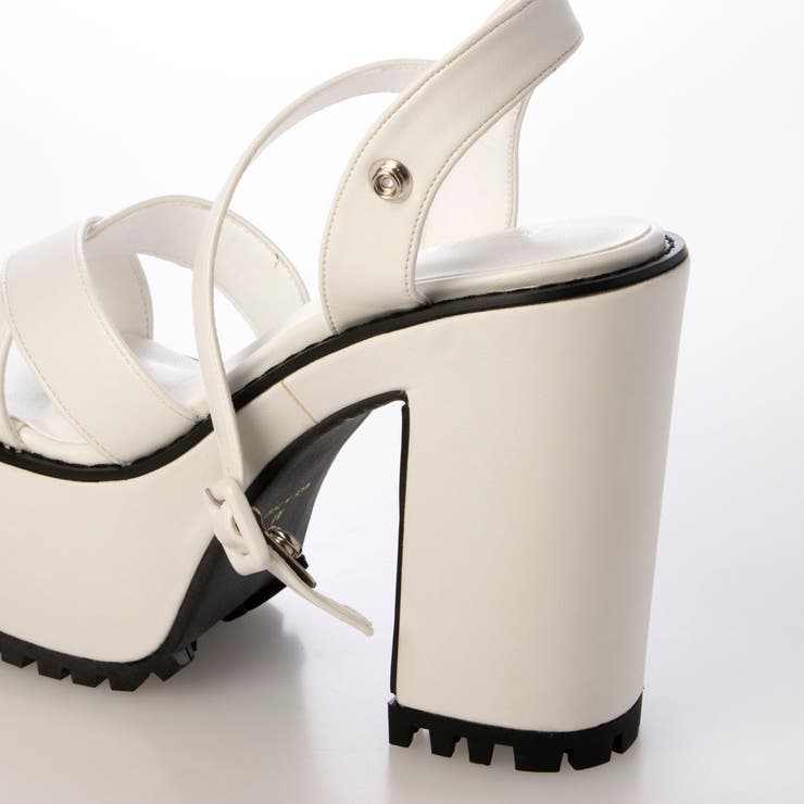 Mafmof(マフモフ)13cmヒール厚底ユニットソールクロスベルトサンダル | Mafmof | 詳細画像23 