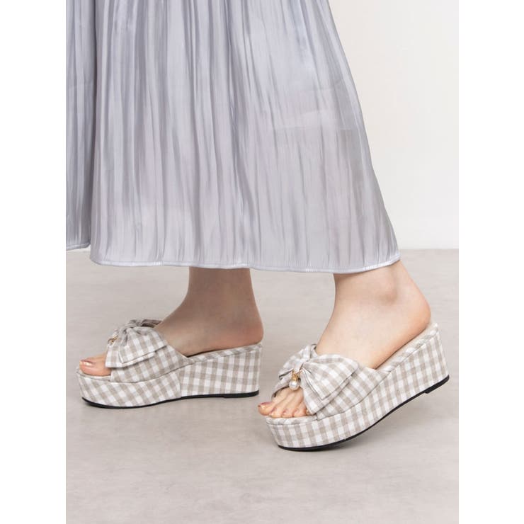 Realta(レアルタ)6.5cm厚底ウェッジソールリボンサンダル | Mafmof | 詳細画像2 