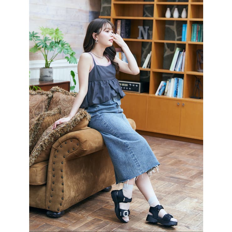 Mafmof(マフモフ)5cm厚底フットベッドソールビジューバックルスポーツサン… | Mafmof | 詳細画像3 
