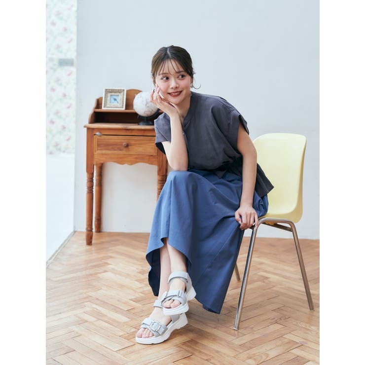 Mafmof(マフモフ)5cm厚底フットベッドソールビジューバックルスポーツサン… | Mafmof | 詳細画像18 
