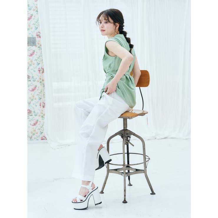 Mafmof(マフモフ)13cmヒール厚底ユニットソールクロスベルトサンダル | Mafmof | 詳細画像12 